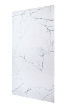 Vignette Panneau d'habillage mural 200 x 100 cm x 3 mm résine imitation Marbre couleur blanc