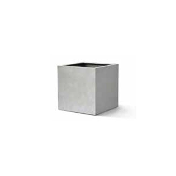 Vase rectangulaire Square PM blanc, aspect Antique