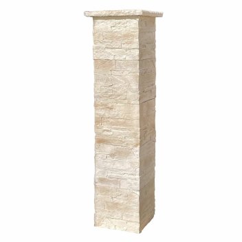 Vignette Ensemble de 2 piliers Portland ton naturel, 37 x 37 x 168 cm