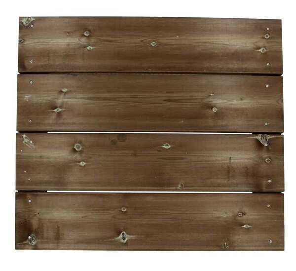 Lame de terrasse 27 x 145 mm, pin du nord, traité CL4 - marron, choix US, 2 faces lisses