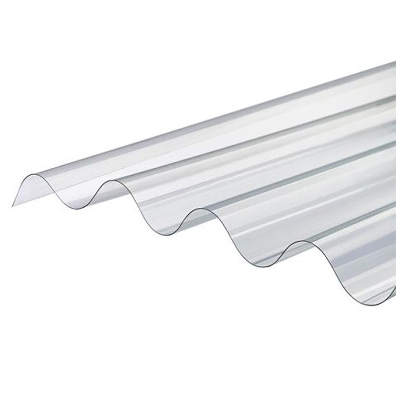 Plaque ondulée polycarbonate grandes ondes, 1580 mm x 1100 mm, UV 1 face