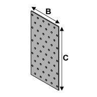 Plaque perforée, 100 mm x 200 mm