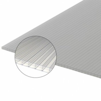 Vignette Plaque de polycarbonate 16 mm opaline - triple paroi, dimensions 2000 mm x 980 mm