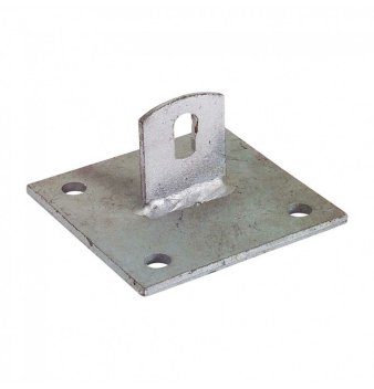 Vignette Platine de fixation galva à visser pour jambe de force en T