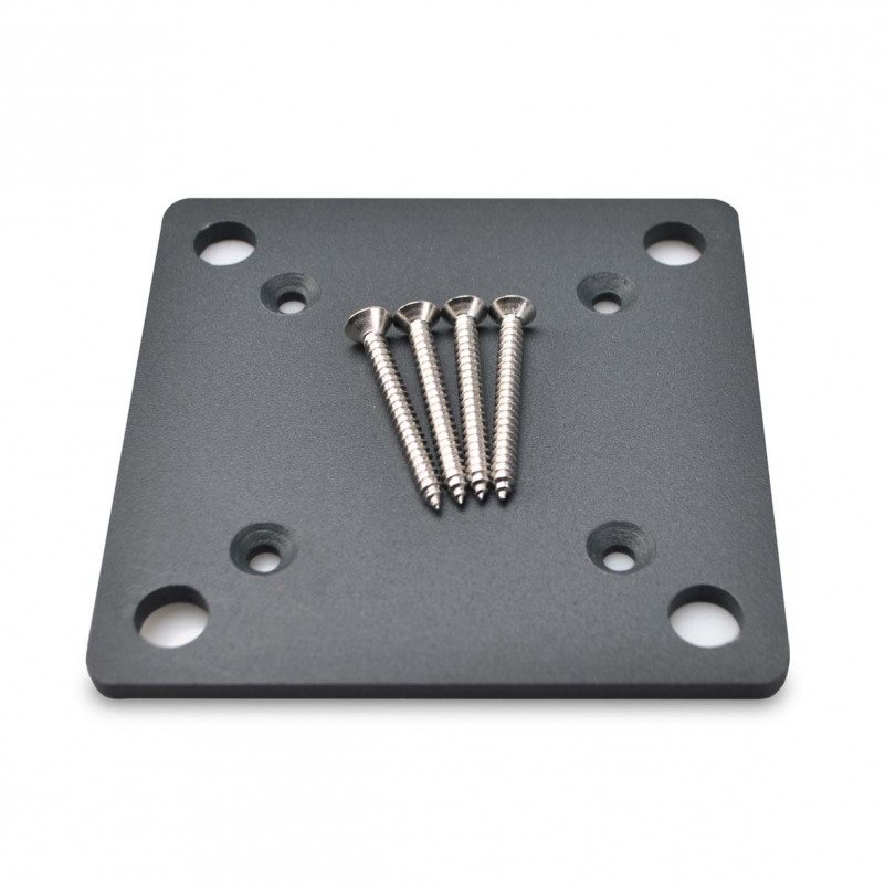 Platine de fixation anthracite pour poteau PREMIUM