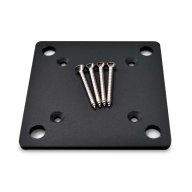 Platine de fixation noire pour poteau PREMIUM