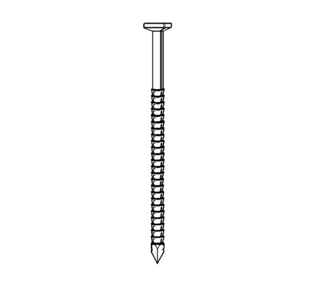 Pointe tête plate annelée inox A4, 2.8/3.1 mm x 30 mm