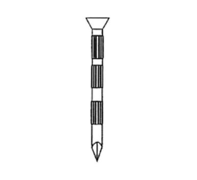 Vignette Pointe béton, tête conique, galvanisée, striée, 3,5 mm x 40 mm