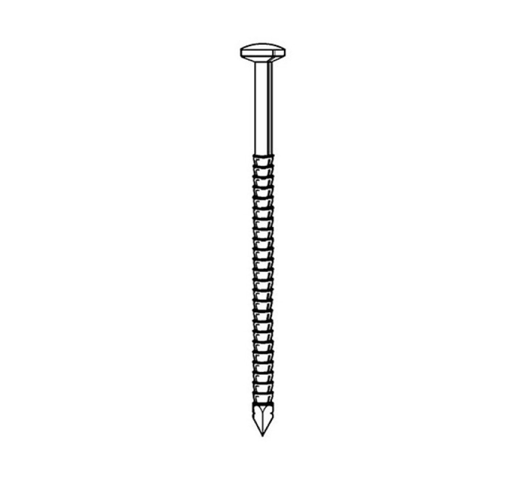 Pointe tête bombée annelée inox A4, 2.5/2.7 mm x 25 mm