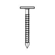 Pointe tête extra large annelée inox A4 (18/10), 2,8/3,1 mm x 35 mm