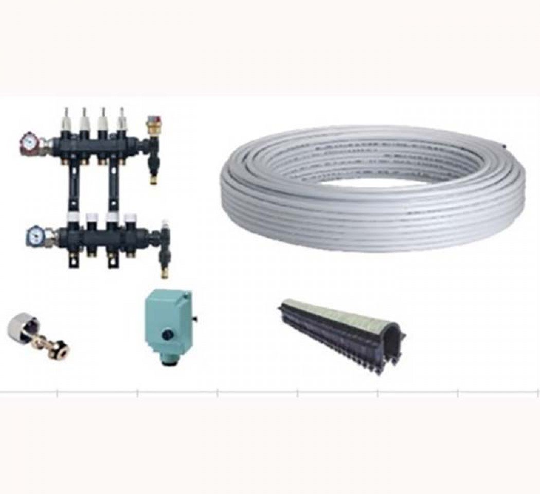 Kit plancher chauffant hydraulique 30 m² – Collecteur polymère – Multicouche