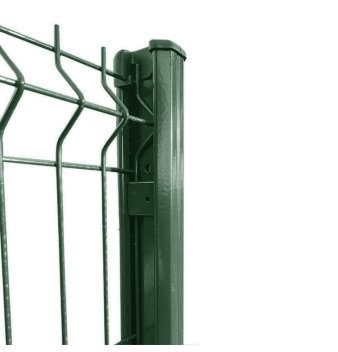 Vignette Poteau à clips pour grillage rigide couleur vert, hauteur 247 cm