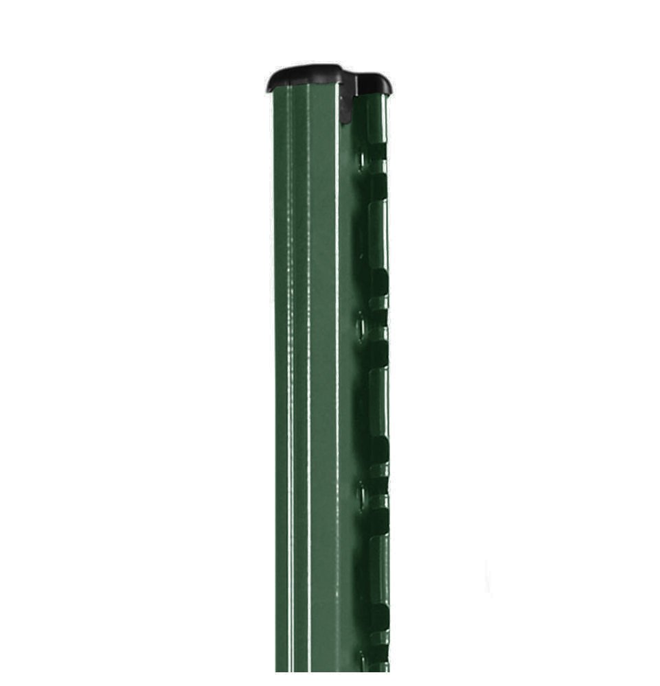 Poteau à encoche pour grillage rigide couleur vert, hauteur 360 cm