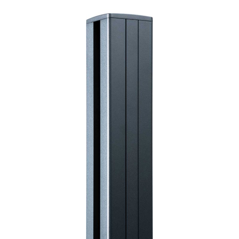 Poteau de clôture aluminium anthracite PREMIUM - hauteur 3.20 m, recoupable