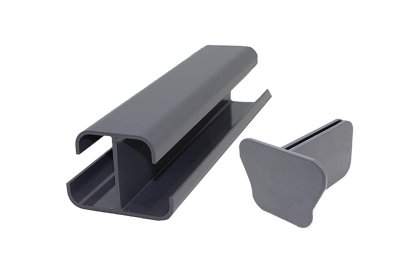 Vignette Poteau intermédiaire/ d'angle en aluminium, recoupable 57 mm x 75 mm x 2.32 m, avec capot