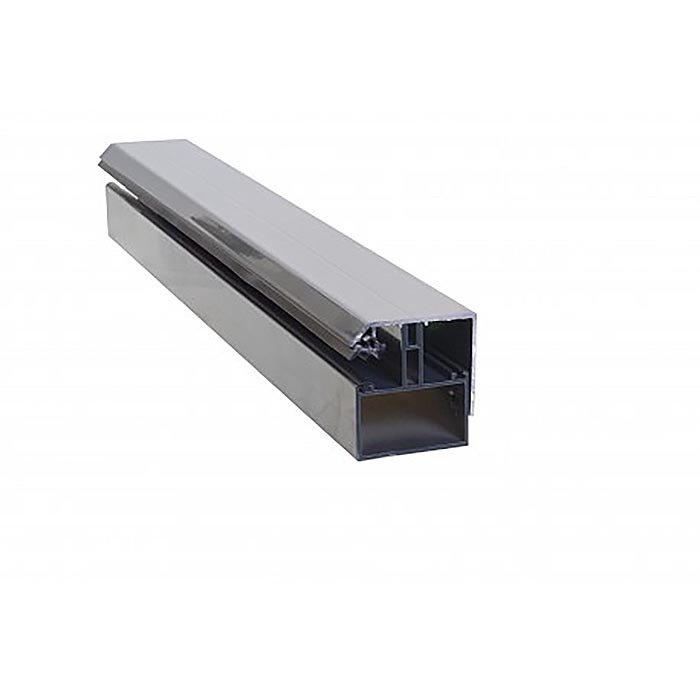 Profilé de bordure porteur RAL 7016 anthracite pour plaque polycarbonate CARBOGLASS 16 et 32 mm, longueur 3 m