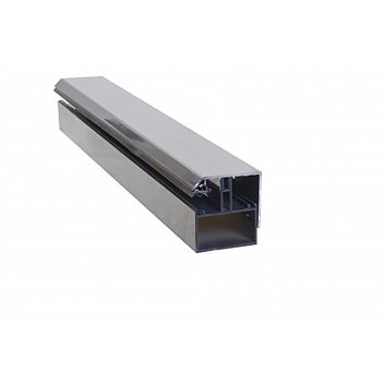 Vignette Profilé de bordure porteur RAL 7016 anthracite pour plaque polycarbonate CARBOGLASS 16 et 32 mm, longueur 3 m
