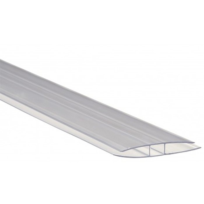 Profil polycarbonate en H pour plaques 4 mm, longueur 2 m