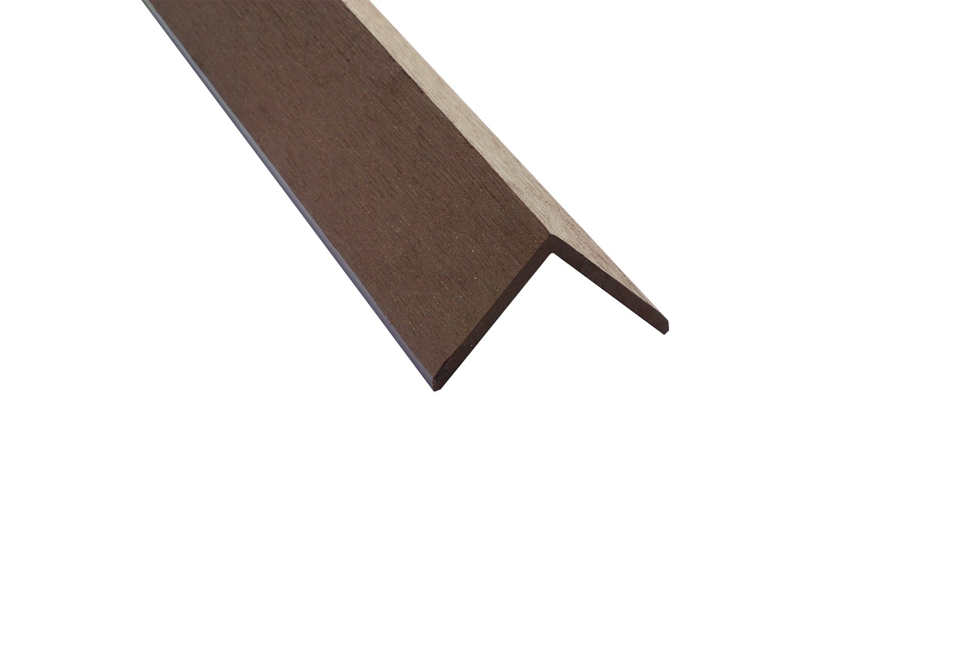 Profil d'angle bois composite 2700 x 60 x 60 mm, chocolat