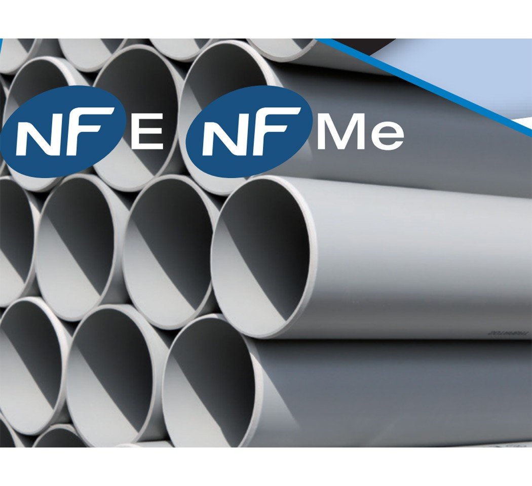 tubes en pvc gris conforment aux normes françaises