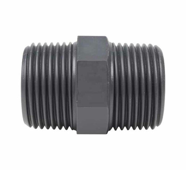 Mamelon PVC pression double filetage - Ø 3/8"