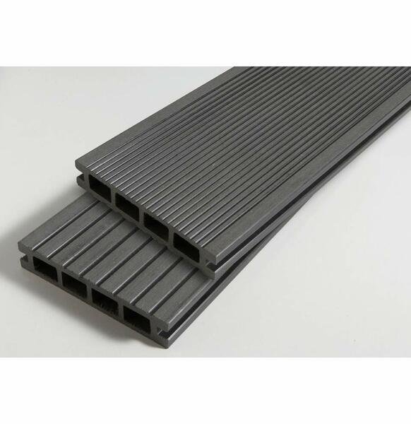 Lame de terrasse Reverso 25 mm x 14 cm x 3.6 m, alvéolaire, ebony
