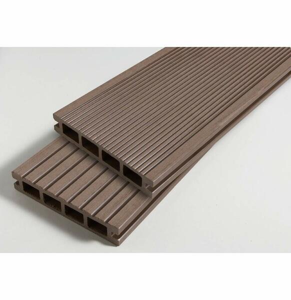 Lame de terrasse Reverso 25 mm x 14 cm x 3.6 m, alvéolaire, redwood