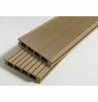 Vignette Lame de terrasse Reverso 25 mm x 14 cm x 2.4 m, alvéolaire, teck