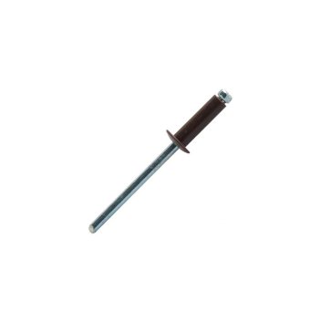 Vignette Rivet aluminium brun tête plate 4.0 mm x 08 mm