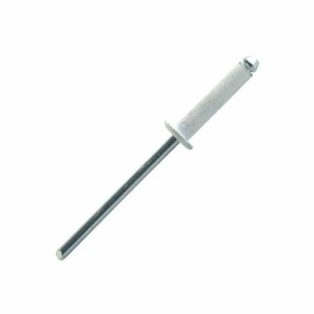 Vignette Rivet aluminium blanc tête plate 3.2 mm x 6 mm
