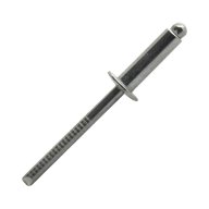 Rivet inox A4 tête plate 4.0 mm x 16 mm