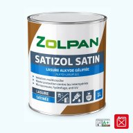 Lasure ZOLPAN SATIZOL alkyde satinée. Microporeuse, hydrofuge, anti UV.