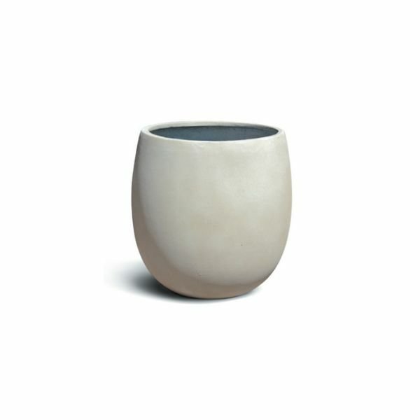 Vase rond Sidney blanc, aspect Antique