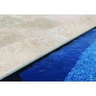 Angle rentrant pour margelle de piscine CLASSHADE, 48 cm x 48 cm x 5 cm, bord demi-rond
