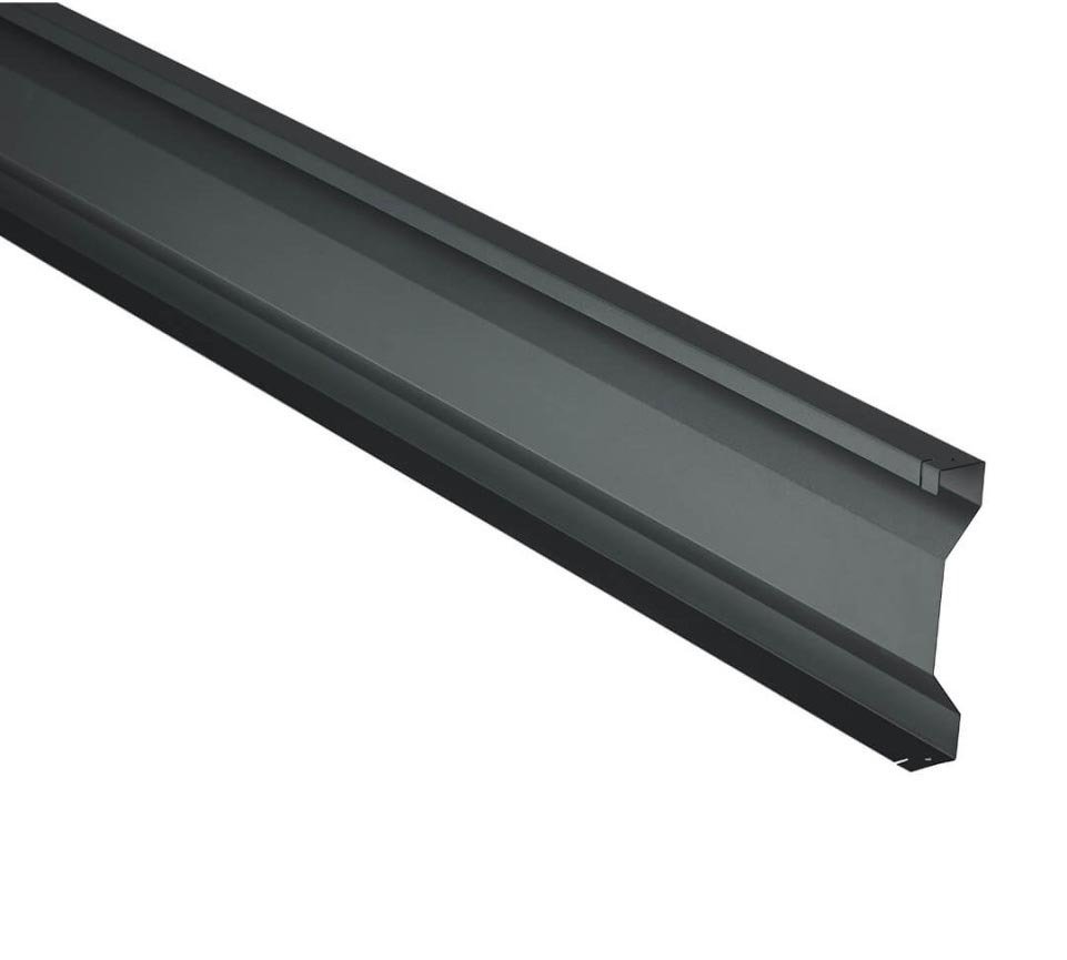 Soubassement acier hauteur 25 cm, pour clôture grillage rigide avec poteaux à encoche, gris RAL7016