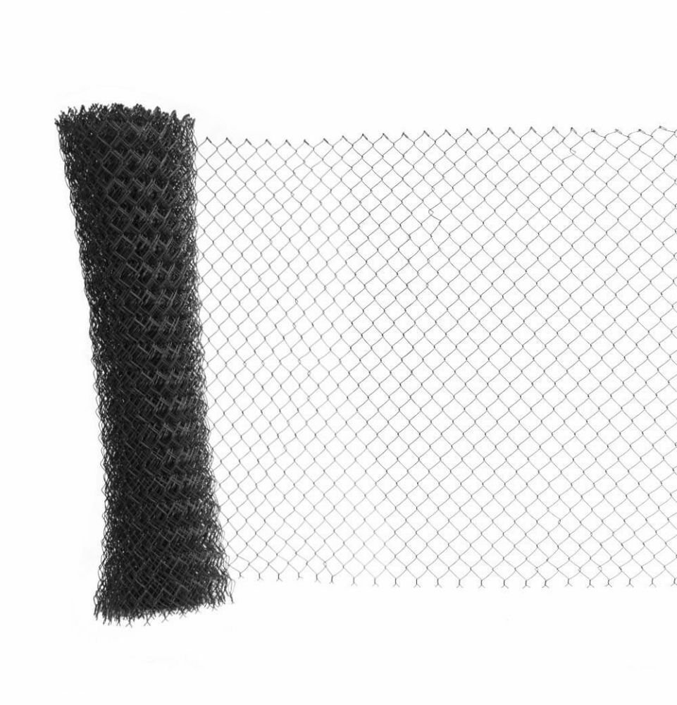 Rouleau de grillage simple torsion plastifié gris 25 m, hauteur 200 cm