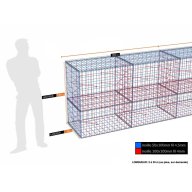 Kit gabion, 120 cm (H) x 70 cm + 70 cm, pour soutènement, assemblage spirales, mailles 5 x 10 cm, grilles non visibles mailles 10 x 10 cm