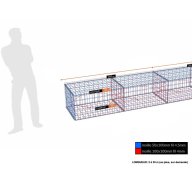 Kit gabion 50 cm (H) x 70 cm (L), pour soutènement, assemblage spirales, mailles 5 x 10 cm, grilles non visibles mailles 10 x 10 cm