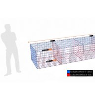 Kit gabion 70 cm (H) x 100 cm (L), pour soutènement, assemblage agrafes, mailles 5 x 10 cm, grilles non visibles mailles 10 x 10 cm