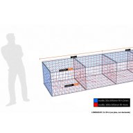 Kit gabion 70 cm (H) x 100 cm (L), pour soutènement, assemblage spirales, mailles 5 x 10 cm, grilles non visibles mailles 10 x 10 cm