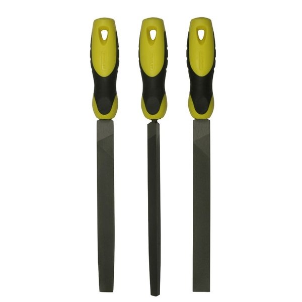 Lot de 3 limes mi-douces 200 mm