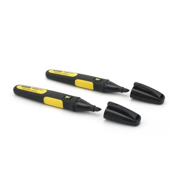 Lot de 2 marqueurs pointe large biseautée