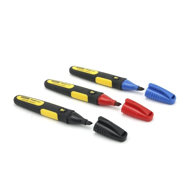 Lot de 3 marqueurs 3 couleurs pointe large biseautée