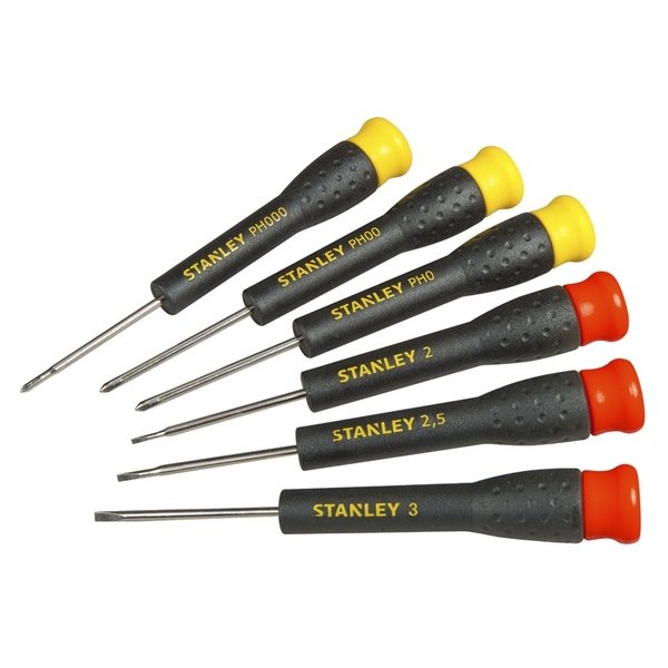 Jeu de 6 micro-tournevis 3 fente , 3 Phillips