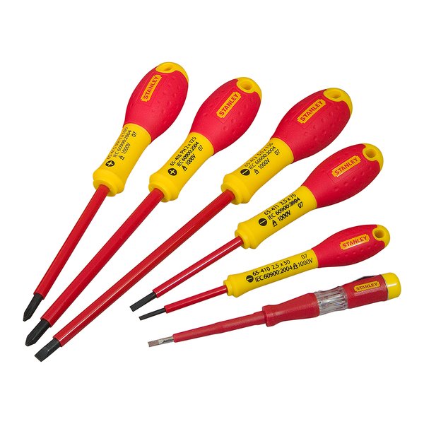 Jeu de 5 tournevis électricien isolés 1000V + testeur