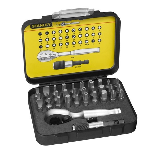 Coffret 30 embouts 1/4" - 25mm +cliquet