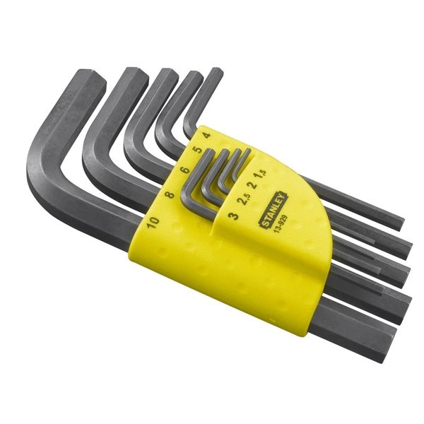 Etui de 9 clés mâle courtes de 1.5 à 10 mm, gamme pro