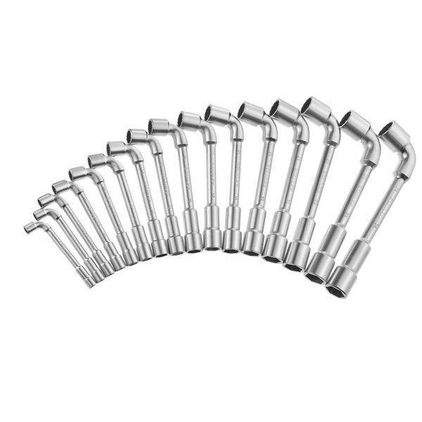 Jeu de 16 clés à pipe débouchées 6 x 12 pans