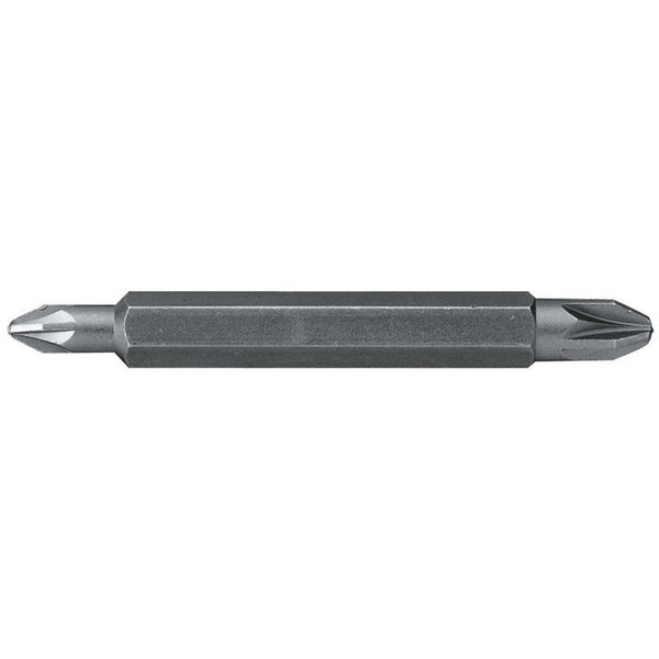 Lot de 10 embouts double empreinte 1/4" Phillips PH1 et PH2 60 mm