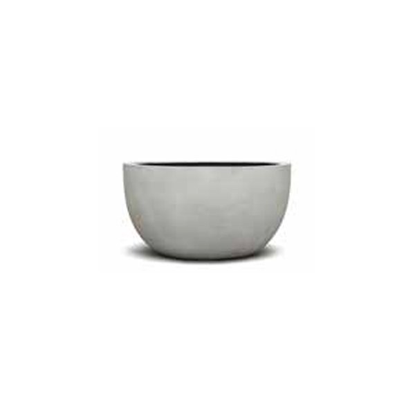 Vase rond Stirling GM blanc, aspect Antique